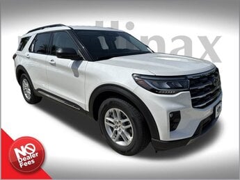 2025 Star White Metallic Tri-Coat Ford Explorer Active Automatic 2.3L EcoBoost I-4 Engine 4 Door SUV RWD