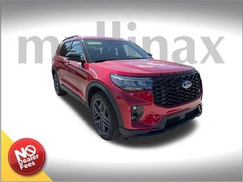 2025 Rapid Red Metallic Tinted Clearcoat Ford Explorer ST 4 Door 3.0L EcoBoost V6 Engine Automatic
