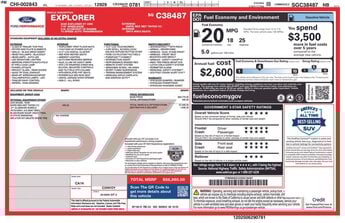 2025 Rapid Red Metallic Tinted Clearcoat Ford Explorer ST 4 Door Automatic 4X4 3.0L EcoBoost V6 Engine