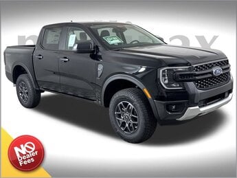 2025 Shadow Black Ford Ranger XLT 4 Door RWD EcoBoost 2.3L I4 GTDi DOHC Turbocharged VCT Engine Truck