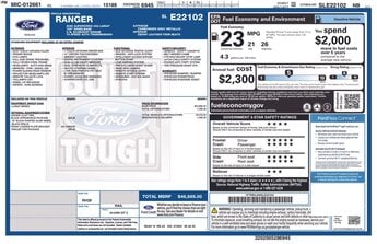 2025 Carbonized Gray Metallic Ford Ranger Lariat Truck EcoBoost 2.3L I4 GTDi DOHC Turbocharged VCT Engine RWD Automatic 4 Door