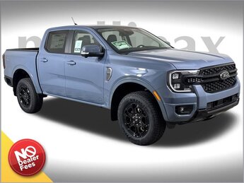 2025 Azure Gray Metallic Tri-Coat Ford Ranger Lariat 2.7L EcoBoost V6 Engine 4 Door 4X4