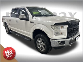 2015 White Platinum Metallic Tri-Coat Ford F-150 Lariat Truck 3.5L V6 EcoBoost Engine 4X4 4 Door