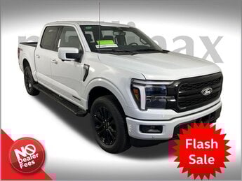 2025 Space White Metallic Ford F-150 Lariat 4 Door 4X4 3.5L PowerBoost Full-Hybrid V6 Engine