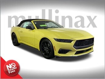 2025 Intense Lime Yellow Metallic Ford Mustang EcoBoost Premium RWD EcoBoost 2.3L I4 GTDi DOHC Turbocharged VCT Engine Convertible 2 Door