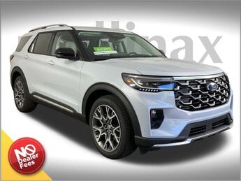 2025 Space White Metallic Ford Explorer Platinum Automatic RWD 3.0L EcoBoost V6 Engine