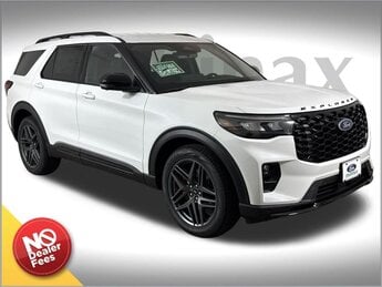 2025 Star White Metallic Tri-Coat Ford Explorer ST SUV 4X4 3.0L EcoBoost V6 Engine 4 Door