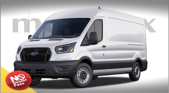 2024 Oxford White Ford Transit-250 Base 3.5L V6 Flex Fuel Engine Automatic Van RWD