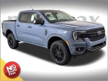 2025 Azure Gray Metallic Tri-Coat Ford Ranger XLT 4X4 4 Door Truck Automatic EcoBoost 2.3L I4 GTDi DOHC Turbocharged VCT Engine
