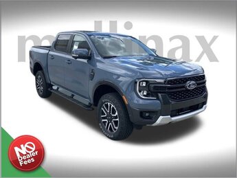 2024 Azure Gray Metallic Tri-Coat Ford Ranger Lariat Automatic EcoBoost 2.3L I4 GTDi DOHC Turbocharged VCT Engine 4 Door 4X4