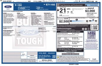 2025 Ford F-150 XL Truck Automatic 2 Door 2.7L V6 EcoBoost Engine