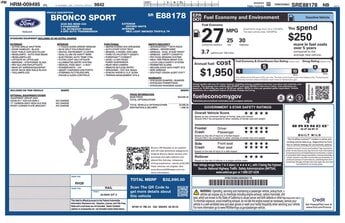 2025 Ford Bronco Sport Big Bend SUV Automatic 1.5L EcoBoost Engine