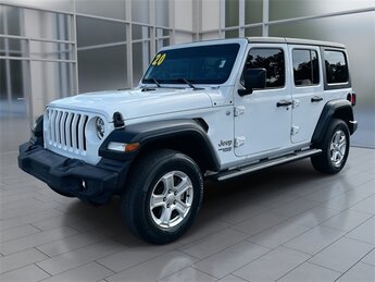 2020 Bright White Clearcoat Jeep Wrangler Sport S 4 Door 4X4 SUV Automatic 2.0L I4 DOHC Engine