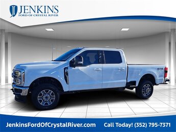 2024 Oxford White Ford Super Duty F-250 SRW LARIAT 4 Door 7.3L V8 PFI OHV 16V Federal 430hp Engine 4X4 Automatic Truck