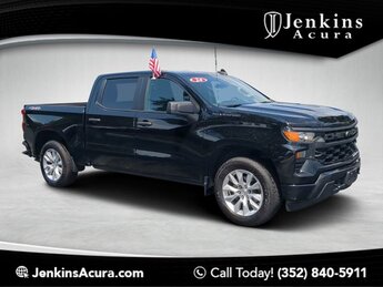2024 Black Chevrolet Silverado 1500 Custom 4 Door 4X4 2.7L I4 Turbocharged DOHC 16V LEV3-SULEV30 310hp Engine