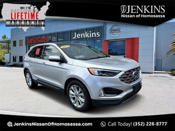 2019 Ingot Silver Metallic Ford Edge Titanium EcoBoost 2.0L I4 GTDi DOHC Turbocharged VCT Engine 4 Door SUV