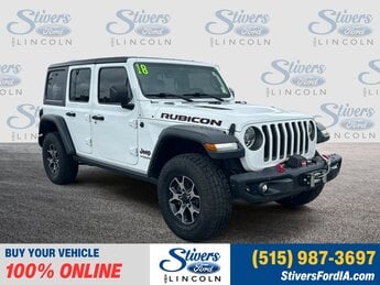 2018 Bright White Clearcoat Jeep Wrangler Unlimited Rubicon 3.6L V6 24V VVT Engine SUV 4X4