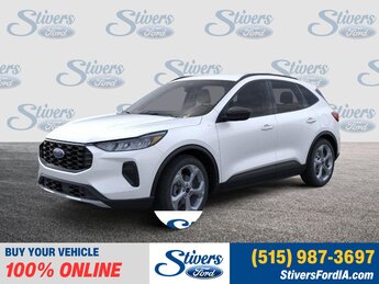 2025 Star White Metallic Tri-Coat Ford Escape ST-Line Automatic 1.5L EcoBoost Engine 4 Door FWD