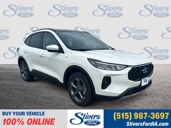 2025 Star White Metallic Tri-Coat Ford Escape Hybrid ST-Line Select 2.5L iVCT Engine Automatic (CVT) 4 Door