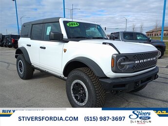 2024 Oxford White Ford Bronco Badlands SUV 2.7L EcoBoost V6 Engine 4X4 4 Door Automatic