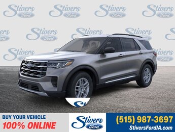 2025 Carbonized Gray Metallic Ford Explorer Active 2.3L EcoBoost I-4 Engine Automatic 4X4