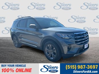 2025 Carbonized Gray Metallic Ford Explorer Active SUV 2.3L EcoBoost I-4 Engine Automatic 4X4 4 Door