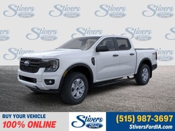 2025 Oxford White Ford Ranger XL Automatic Truck EcoBoost 2.3L I4 GTDi DOHC Turbocharged VCT Engine 4X4