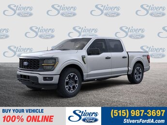 2025 Iconic Silver Metallic Ford F-150 STX 2.7L V6 EcoBoost Engine 4X4 Truck Automatic