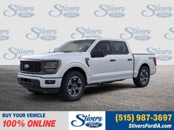 2025 Oxford White Ford F-150 STX 4 Door Automatic 4X4 2.7L V6 EcoBoost Engine Truck