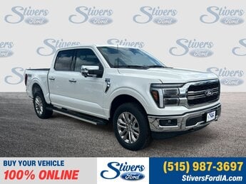2025 Star White Metallic Tri-Coat Ford F-150 Lariat 4X4 4 Door Truck Automatic