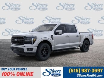 2025 Iconic Silver Metallic Ford F-150 Lariat 4 Door 5.0L V8 Engine Truck 4X4 Automatic