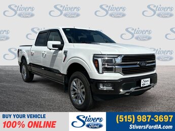 2024 Star White Metallic Tri-Coat Ford F-150 King Ranch 3.5L PowerBoost Full-Hybrid V6 Engine 4 Door Truck Automatic