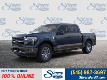 2025 Antimatter Blue Metallic Ford F-150 King Ranch 3.5L PowerBoost Full-Hybrid V6 Engine 4 Door Automatic