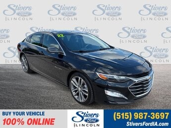 2022 Mosaic Black Metallic Chevrolet Malibu LT 4 Door FWD Automatic (CVT)