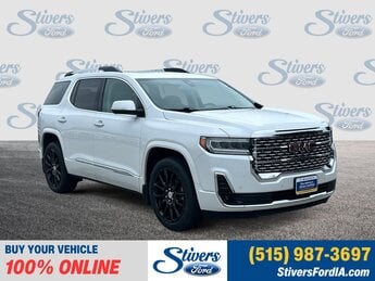 2020 White Frost Tricoat GMC Acadia Denali AWD SUV Automatic 3.6L V6 SIDI Engine 4 Door