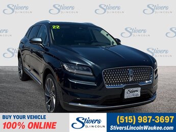 2022 Lincoln Nautilus Reserve 4 Door Automatic 2.7L V6 Twin Turbocharged Engine AWD SUV