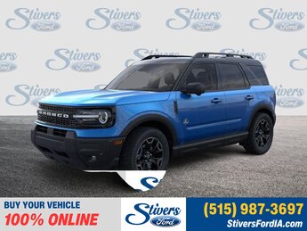 2025 Velocity Blue Metallic Ford Bronco Sport Outer Banks 4 Door 4X4 SUV Automatic