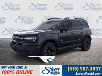 2025 Shadow Black Ford Bronco Sport Outer Banks 4 Door SUV 1.5L EcoBoost Engine Automatic 4X4