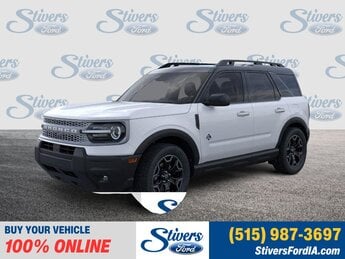 2025 Oxford White Ford Bronco Sport Outer Banks SUV 4X4 1.5L EcoBoost Engine 4 Door Automatic
