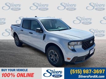 2025 Space White Metallic Ford Maverick XLT 4 Door Automatic EcoBoost 2.0L I4 GTDi DOHC Turbocharged VCT Engine AWD Truck