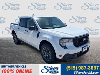 2025 Oxford White Ford Maverick XLT EcoBoost 2.0L I4 GTDi DOHC Turbocharged VCT Engine Automatic (CVT) Truck 4 Door