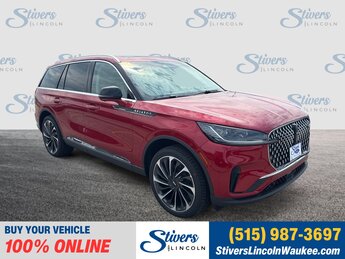 2025 Red Carpet Tinted Clearcoat Lincoln Aviator Reserve Automatic 3.0L V6 Engine 4 Door AWD