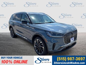 2025 Whisper Blue Metallic Clearcoat Lincoln Aviator Reserve 4 Door 3.0L V6 Engine SUV AWD