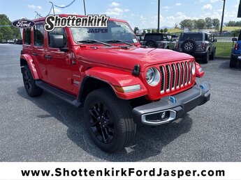 2022 Firecracker Red Clearcoat Jeep Wrangler Unlimited Sahara 4xe SUV 4X4 2.0L I4 DOHC Engine
