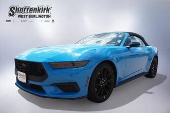 2025 Blue Ford Mustang EcoBoost Premium EcoBoost 2.3L I4 GTDi DOHC Turbocharged VCT Engine Automatic Convertible