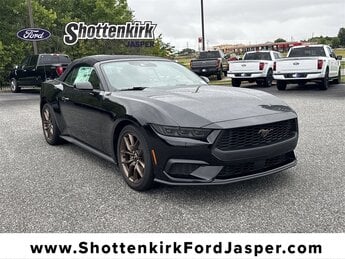 2025 Shadow Black Ford Mustang EcoBoost Premium Convertible EcoBoost 2.3L I4 GTDi DOHC Turbocharged VCT Engine RWD
