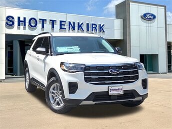 2025 White Metallic Ford Explorer Active 2.3L EcoBoost I-4 Engine SUV Automatic RWD 4 Door