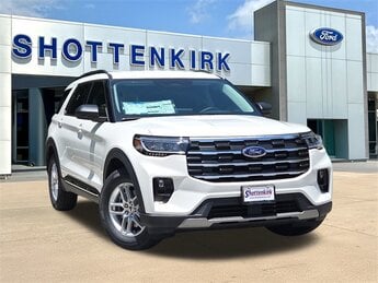 2025 White Metallic Ford Explorer Active 4 Door 2.3L EcoBoost I-4 Engine SUV Automatic