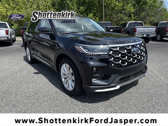 2025 Agate Black Metallic Ford Explorer Platinum Automatic SUV 2.3L EcoBoost I-4 Engine 4 Door 4X4