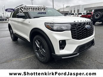 2025 Star White Metallic Tri-Coat Ford Explorer ST-Line 4 Door SUV 4X4